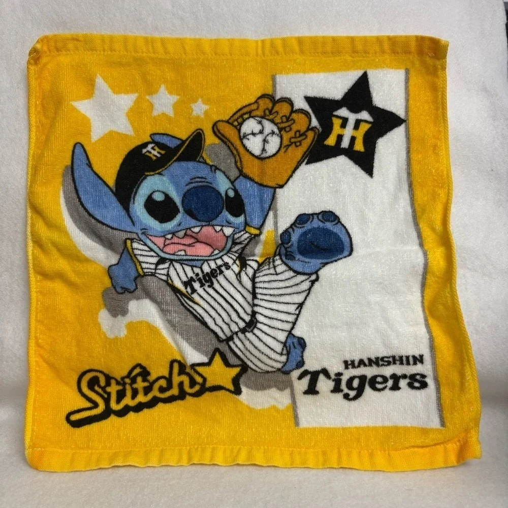 STITCH x HANSHIN TIGERS Yellow Small Hand Towel Disney Japan Baseball